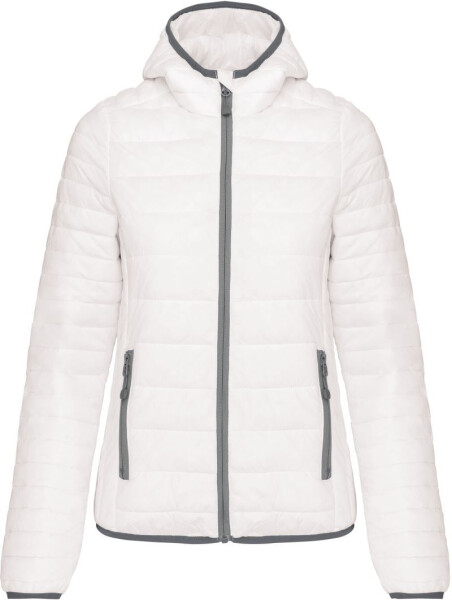 Kariban K 6111 Lehká dámská prošívaná bunda s kapucí 20.6111 white M