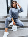 Dámská grafitová velurová souprava SO COMFY FashionStreet AY0885 L/XL