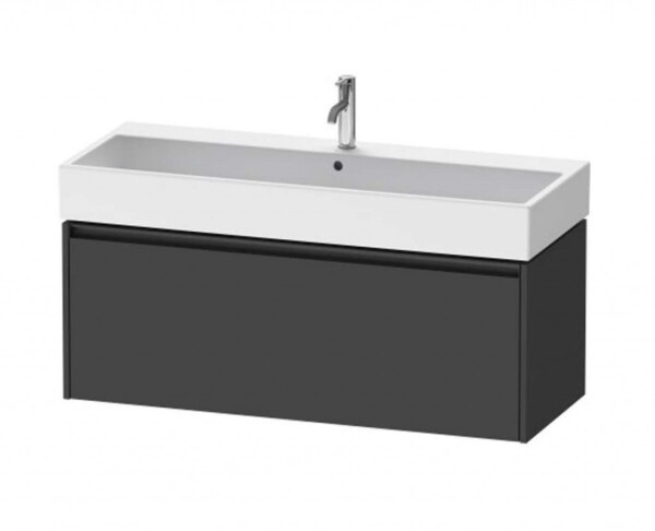 DURAVIT - Ketho.2 Umyvadlová skříňka 44x118x46 cm, 1 zásuvka, grafit mat K25079049490000