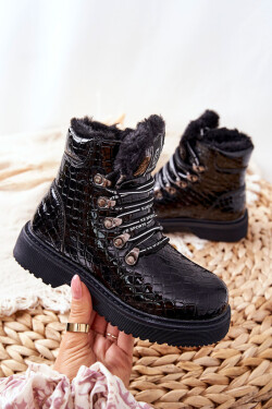 Dětské Boty S Fleecovou Podšívkou černé Doreen 33