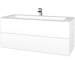 Dřevojas - Koupelnová skříňka VARIANTE SZZ2 120 pro umyvadlo Finion - N01 Bílá lesk / L01 Bílá vysoký lesk 175061