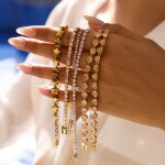 ELENYS Duette – pozlacený náramek 18K žluté zlato Délka náramku: 17+5 cm / max. 22 cm