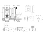 GROHE - Rapid SL Set předstěnové instalace, klozetu Oudee Vortex a sedátka softclose, tlačítko Skate Cosmopolitan, chrom SANI11BA3107