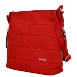 Trendy dámská koženková crossbody kabelka Alena, červená