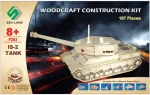 WOODCRAFT Dřevěné 3D puzzle tank IS 2