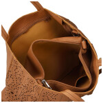 Módní dámský koženkový set kabelek Safira, hnědý