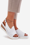 Dámské Kožené Sandály Na Klínu Artiker Bílé 56C0918 39
