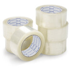 6 x Tichá lepicí PP páska 48mm, návin 66m, průmyslová, hnědá, tloušťka 60µm | RAJA