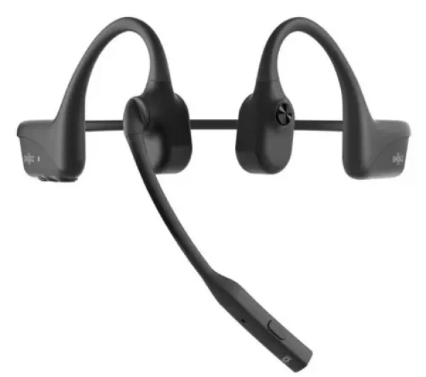 Shokz OpenComm2 UC (2025) černá / Bezdrátová sluchátka / před uši s mikrofonem / IP55 / Bone Conduction / USB-A (C120-AA-BK-EU-000)