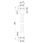 INVENA - Ocelová sprchová hadice 50 cm - bag AW-41-050-C