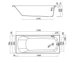 CERSANIT - Obdélníková vana NAO 170x70 S301-244