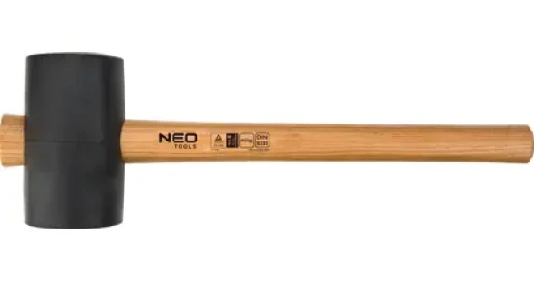 NEO TOOLS 25-054 Kladivo gumové / Dřevěná rukojeť / Hmotnost 1,2 kg / Délka 380 mm (25-054)