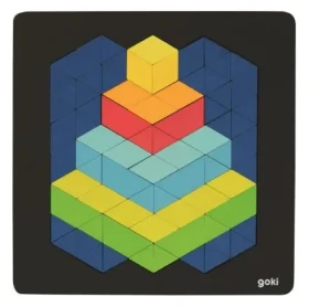 GOKI Dřevěné puzzle Pyramida 3D efekt
