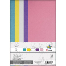 Filc A4 sada Unicorn 200g 10ks, (5 barev x 2ks) Titanum