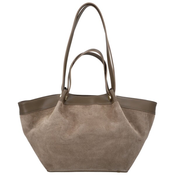 Trendy dámská kožená kabelka na rameno Ruth, taupe