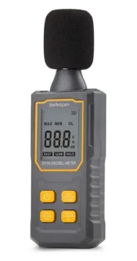 StarTech Měřič hladiny hluku šedý / Měřič hluku / LCD displej / 3x AAA baterie / 190 g (D130-DECIBEL-METER)