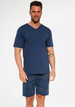 Pánské pyžamo model 18910784 Cornette Velikost: Barva: Tm. modrá