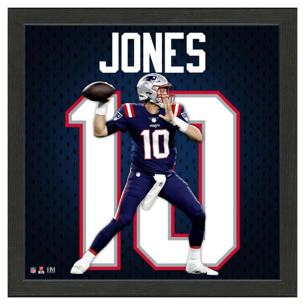 Obraz New England Patriots NFL Mac Jones #10 Impact Jersey