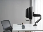 Equip 650162 stříbrná / Stolní držák pro 3 monitory / 17-27" / nosnost 6 kg / VESA 100x100 mm / 360° (650162)