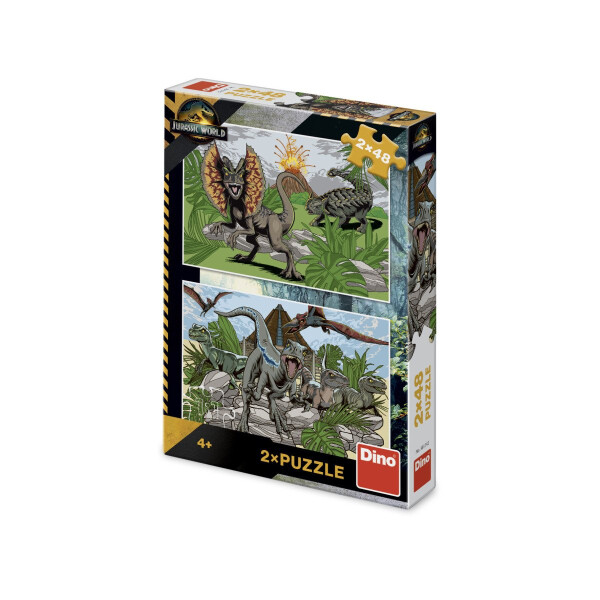 Puzzle Jurský svět 2x48 dílků