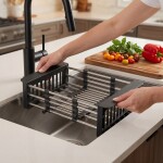 REA - Teleskopický odkapávač na dřez P14487 Black HOM-09973