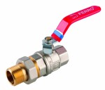 NOVASERVIS - Kulový plnoprůtočný kohout se šroubením, páka ŠM 1/2" KFPS11