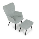 Relaxační křeslo, modrá, manšestrová látka, AK-L7285 BLUE6