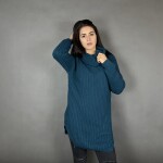 HOSH Pletený jednobarevný rolák CLAIRE Barva: Tyrkysová