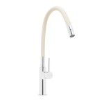 Dřezová baterie SAT se silikonovým ramínkem béžová/chrom SATBSD290BE SATBSD290BE