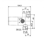 SCHELL - Rohové ventily Rohový termostatický ventil, chrom 094140699