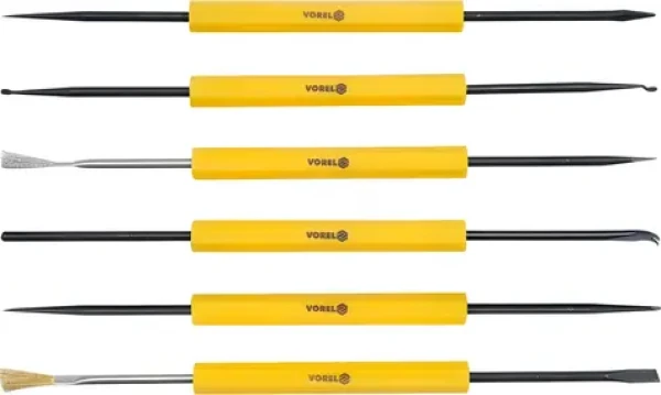 Vorel Sada nástrojů pro demontáž elektroniky 6 ks / Sada nářadí / Hroty, špachtle, páčidla / 180 mm (TO-79398)