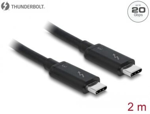 Delock Thunderbolt 3 (20 Gb/s) USB-C kabel (M) - (M) 2m černá / pasivní (84847)