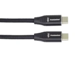 PremiumCord USB-C 240W 480Mbps černá 0,5m / Kabel USB-C / bavlněný oplet (ku31cv05)