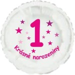 Krásné 1. narozeniny fóliový balónek kruh pro holky Balonky.cz Krásné 1. narozeniny fóliový balónek kruh pro holky Balonky.cz