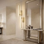 Koupelnové nástěnné LED svítidlo SWE031-1W 40cm Brush Gold OSW-20130