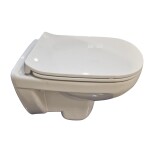 GEBERIT DuofixBasic s matným tlačítkem DELTA21 + WC bez oplachového kruhu Edge + SEDÁTKO 458.103.00.1 21MA EG1