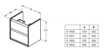 IDEAL STANDARD Umyvadlová skříňka světlé dřevo/matný světlé hnědý lak E1608UK