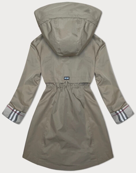 Bunda parka ve světlé khaki barvě s ozdobnou podšívkou BH Forever (3) (BH-2401BIG) odstíny zelené 46