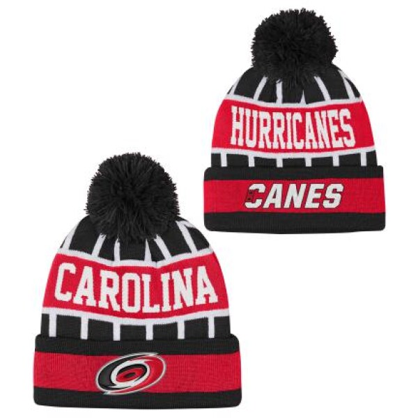 Outerstuff Dětská zimní čepice Carolina Hurricanes NHL Go Fast Cuffed Knit W Pom