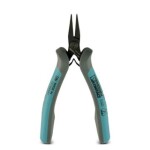 Knipex 26 26 200 T Půlkulaté kleště s břity VDE s připevňovacím okem 200mm / úzké ploché kleště /40° / délka čelistí:73m (26 26 200 T)