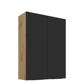 Horní skříňka Aria 80 G-108 2F Barva korpusu: Dub artisan, Barva dvířek: BL - Black AFM