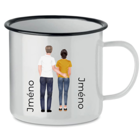 Personalizovaný retro plecháček s párem