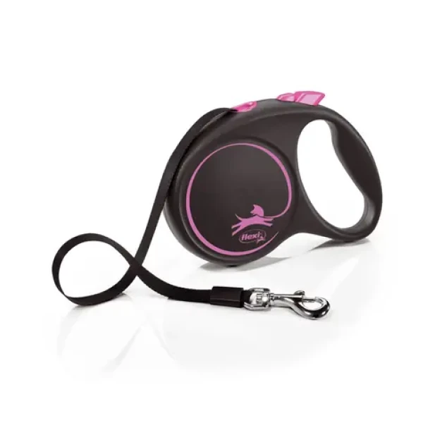 Flexi Black Design L 5m/50kg růžová / Vodítko (348578)