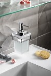Gedy - SAMOA dávkovač mýdla 170 ml, mléčné sklo, chrom A88113