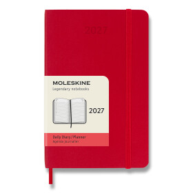 Diář MOLESKINE 2027 denní měkký červený S
