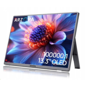 Arzopa A3C Pro Portable Monitor 13.3" OLED Full HD 1080p Metal Housing Přenosný monitor + pouzdro, šedý EDF_14049254