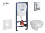 GROHE - Rapid SL Set předstěnové instalace, klozetu a sedátka Jika Lyra Plus, tlačítka Skate Cosmopolita, chrom 38528SET-KJ2