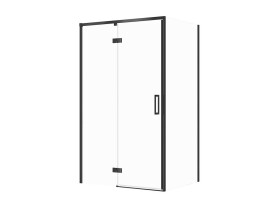 CERSANIT - SET C123 Sprchový kout Larga, levý, 120x80x195, černý, čiré sklo S601-323