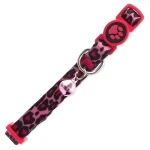 ACTIVE CAT Obojek nylonový leopard růžová XS / Pro kočky / Nastavitelný 19-31 cm / S rolničkou (0903-90117)