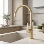 REA - Kuchyňská baterie Rivo Brush Gold REA-B9342